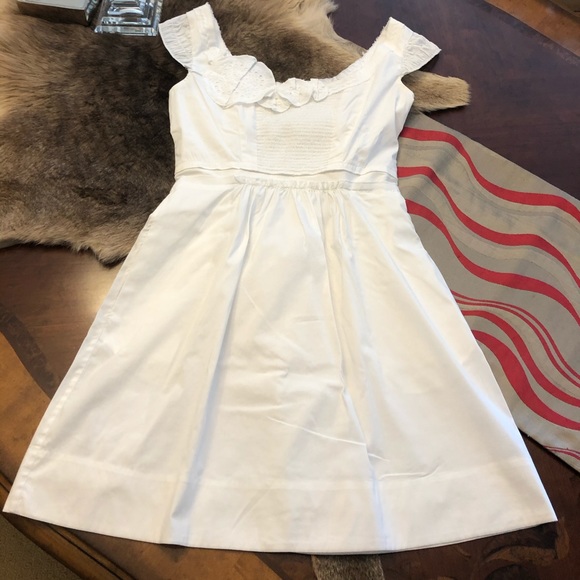 BCBGMAXAZRIA Rosette Detail Cotton Summer Dress – Size XXS - Picture 3 of 11